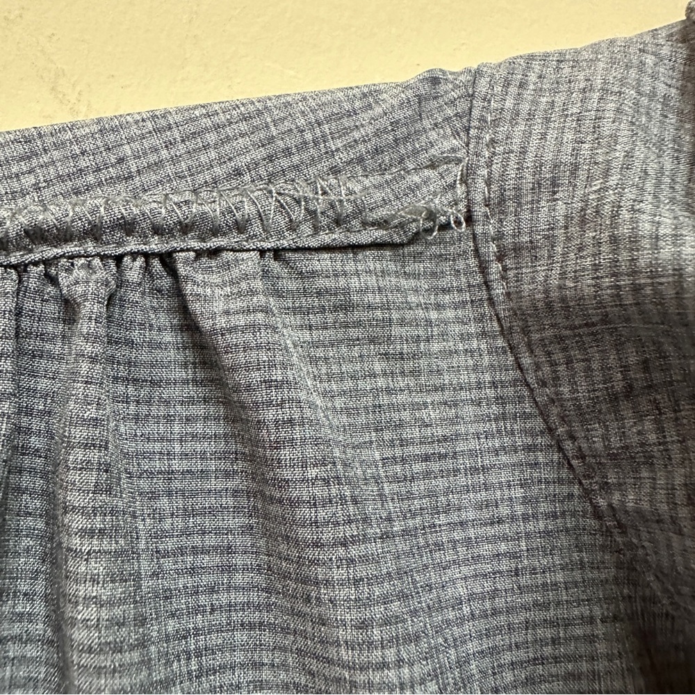 Duluth Trading Sol Survivor Sun Protection Shirt in Gray Stripe, Size Small - Picture 11 of 12